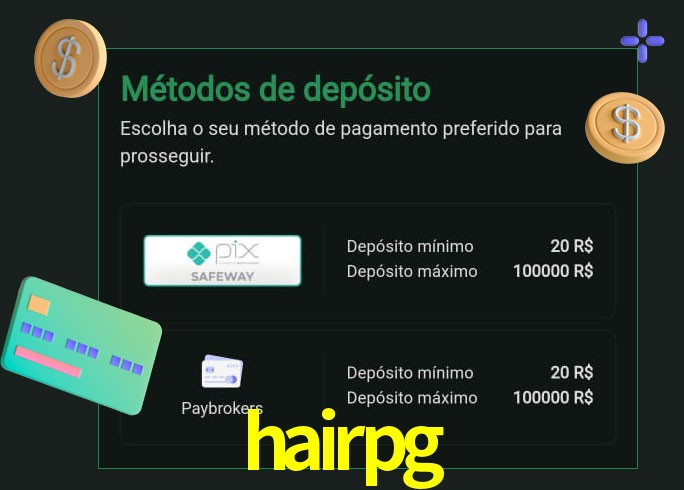 O cassino hairpg oferece uma grande variedade de métodos de pagamento